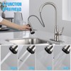 Single Handle High Arc Brushed Nickel Pull Out Kitchen Faucet,