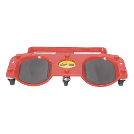 Vestil KNEE-D Rolling Knee Dolly with Foam Cushioned Knee Cups, 350 lbs Capacity, 10" Length, 20-1/4" Width , Red