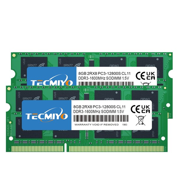 TECMIYO PC3 12800s 16GB DDR3 1600 Memory RAM Kit (2