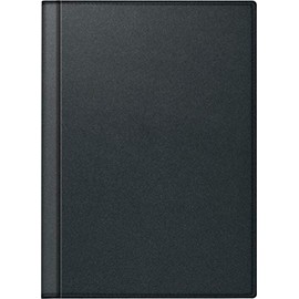 rido/idé 7013008901 Pocket Calendar Perfect/Technik I, 2 Pages = 1 Week, 100 x 140 mm, Leather Cover Rio Black, Calendar 2021