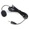 Akozon Black External 3.5mm Microphone Clip On Microphone Adapter Cable
