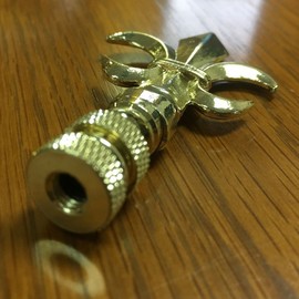 Royal Designs Fleur De Lis 3.25" Lamp Finial for Lamp Shade, Polished Brass - Set of 2