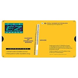 Grading Calculator - E-Z Grader Teacher's Aid Scoring Chart Big Print Edition (Yellow) - 10" x 5"