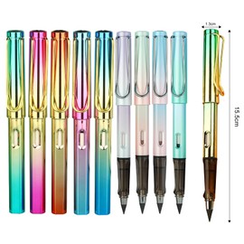 DOETYD 10 Pieces Infinity Pencils, Durable Writing, Eternal Pencil Forever, Inkless Pencil with Eraser for Writing, Drawing, Kids, School, Office, Home