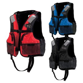 Ocean Fishing Life Jacket, BW-2003 Type, New Standard Product, Ship Inspection Compatible, Ministry of Transportation Certified, Type D Certified, Cherry Blossom Mark (Black)