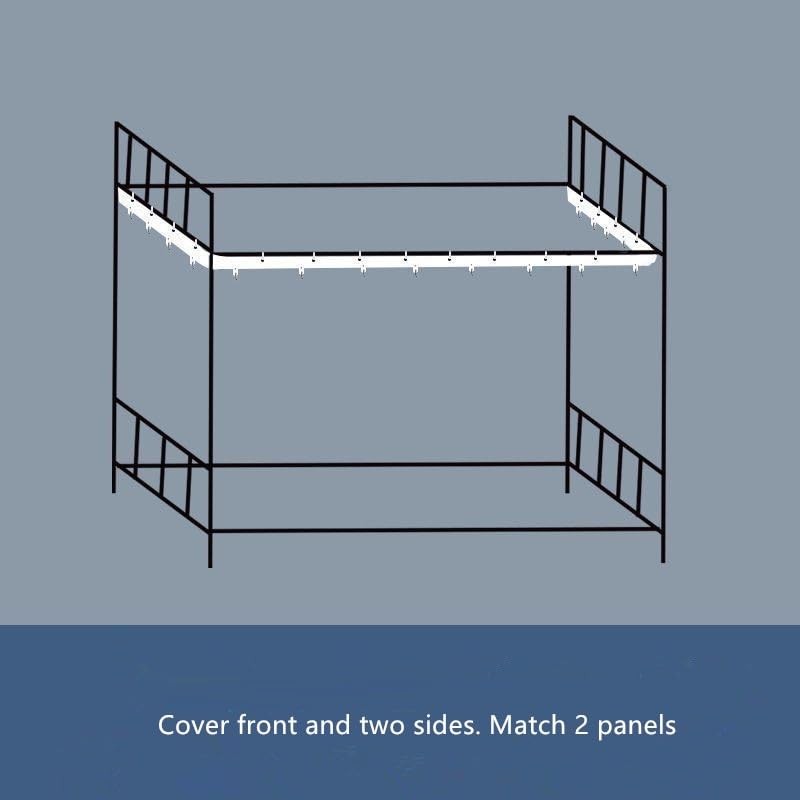 Lightolife Curved Removable Bunk Bed Curtain Track for Bottom Full,