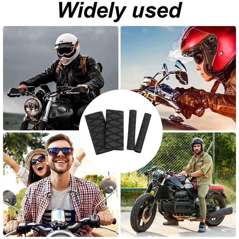 CJQRL Pack of 4 Motorcycle Grips Non-Slip Heating Grips Motorcycle