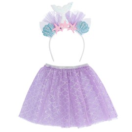 Boland 51035 Children's Costume Set Mermaid, Skirt and Tiara with Glitter, Fairy Tale Costume for Children, Mermaid