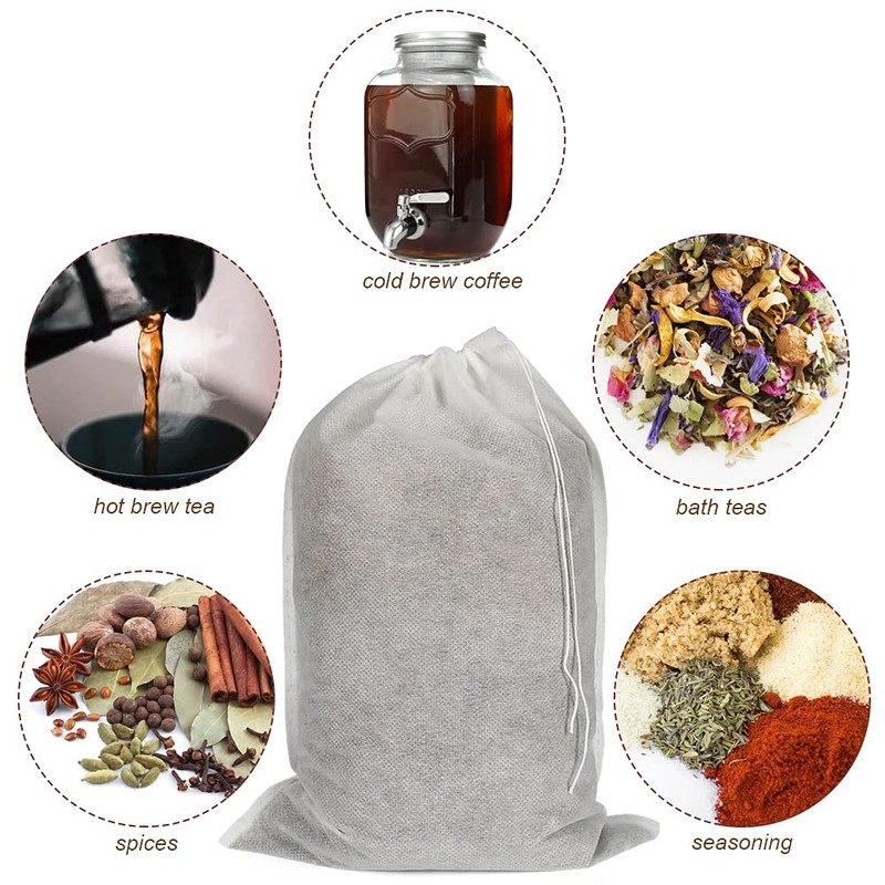50pcs No Mess Large Cold Brew Bags, 8x12 inch Disposable
