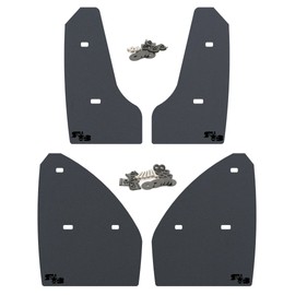 RokBlokz Mud Flaps for 2015-2021 MK7 Volkswagen Golf GTI - Multiple Colors Available - Mud Guards are Custom Cut and Fit - Includes All Mounting Hardware (Black with Black Logo, Original)