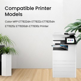 W9040MC W9190MC Toner Cartridge [with Chip] Remanufactured Replacement for HP W9190MC Toner Cartridge Works with Color MFP E77822dn E77822z E77825dn E77825z E77830dn E77830z Printer Ink 2-Pack, Black