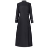 RABISS Womens Medieval Anglican Clergy Robe Cassock Priest Coat Pulpit