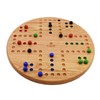 Solid Oak Double Sided Marble Board Game Hand Painted by