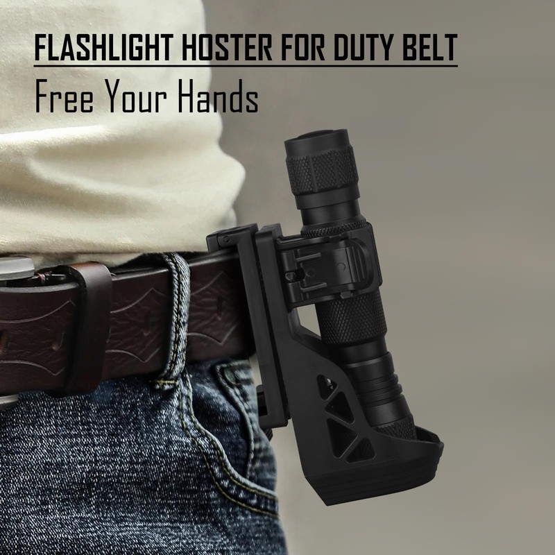 ULTRAFIRE W66 Tactical Flashlight Holster 2 Pack, Rotatable Duty Belt