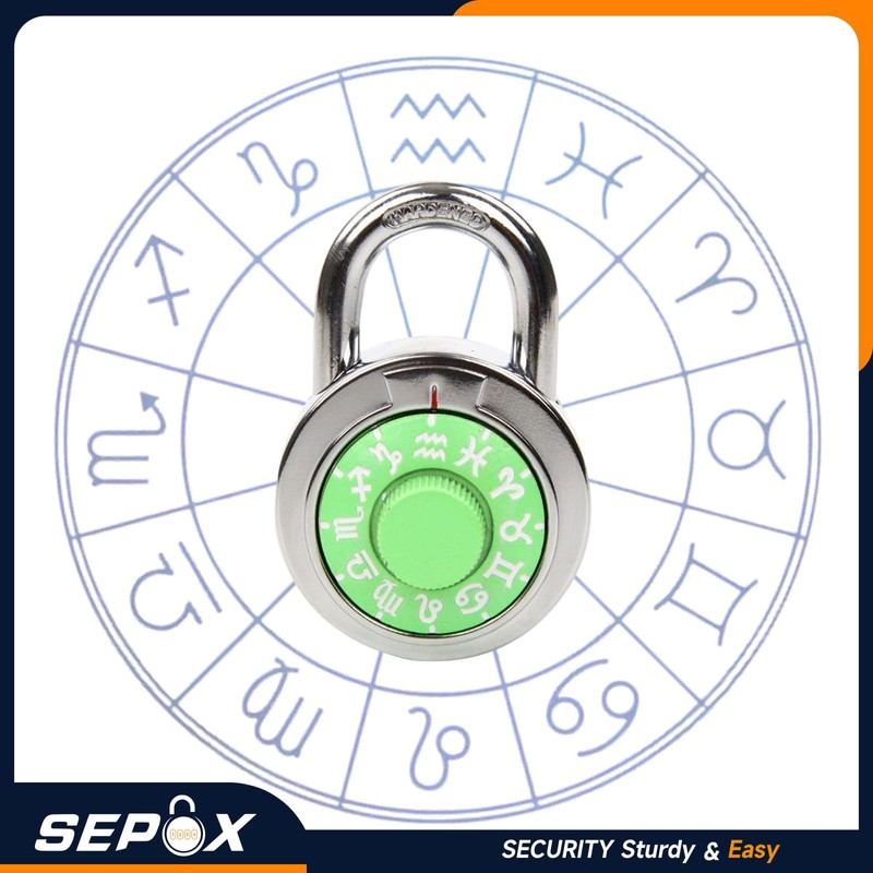 SEPOX Small Combination Padlock Gym Locker Locks Constellations Dial