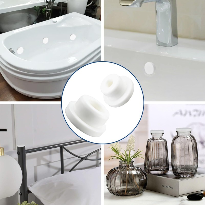 ZIUZI 24 Pcs Silicone Bathtub Jet Covers, 6 Sizes Waterproof