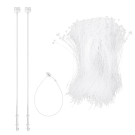 Pack of 1000 Safety Threads, 126 mm Safety Threads Loop Pins Transparent for Labels with Thread Price Tag Clothing