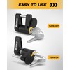 RETRUE Trailer Tongue Coupler Lock with Cap, Trailer Hitch Lock,