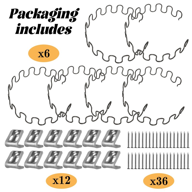 GBACHOOSE 6 Pack 23" Sofa Chair Upholstery Spring Replacement for