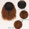 PORSMEER Wavy Curly Ponytail Extension,10 inch Ginger Brown Drawstring Ponytail