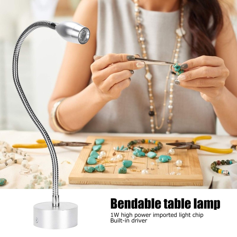 LED Desk Lamp, Daylight Working Light, Hardwired Spotlight with Flexible