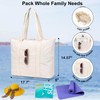 LEDAOU Beach Bags for Women with Hat clip, Beach Bags