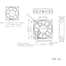 SUNON 24V 0.96W 60x60x15mm 38.7m³/h 29.2dBA; Sunon MF60152V21000UA99