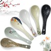 6 Pieces Japanese Retro Ceramics Soup Spoons Asian Soup Spoons