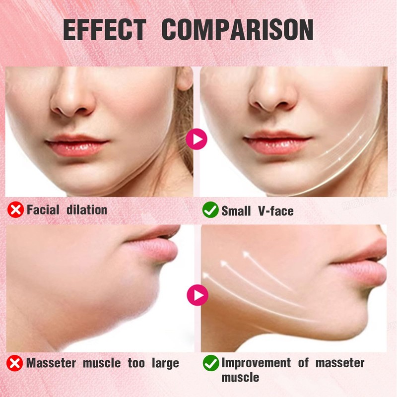 XdealCozyxc Double Chin Strap Bands with 2 Gel Mask, Anti-Wrinkle
