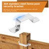 Fence Post Security Brackets, 10Pcs 80mm×20mm Fence Panel Clips 304