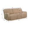 Easy-Going 8 Pieces Microfiber Stretch Sectional Recliner Sofa Slipcover Soft