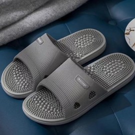 Massage Slippers Soft Health Office Living Room Acupressure Slippers Massage slippers gray