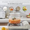 Jjojcll 2.3L(75oz) Glass Cooking Pot with Lid,Handmade Borosilicate Glass Stockpot