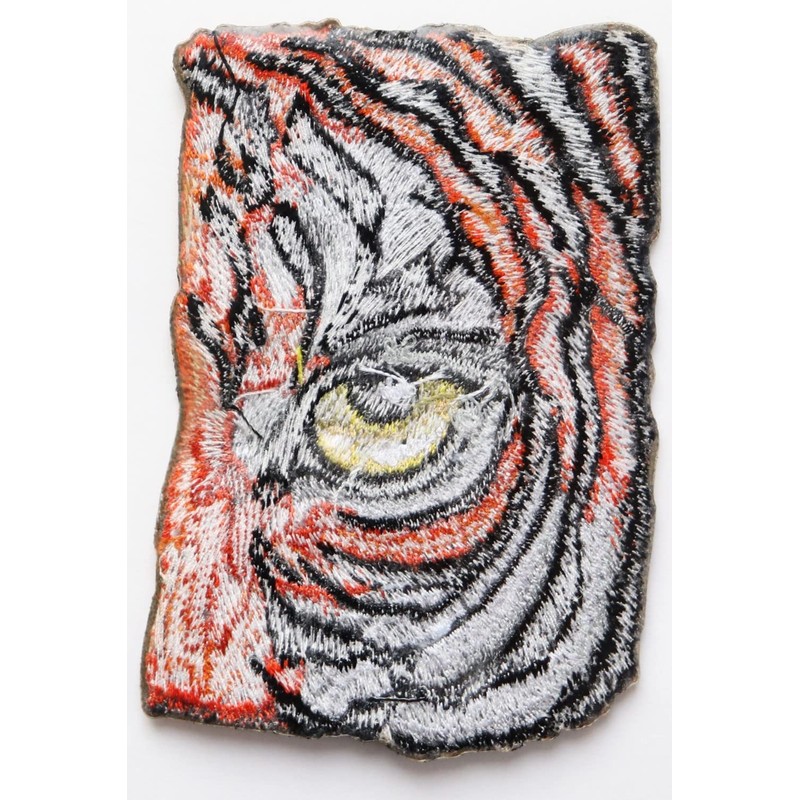 Tiger Eye Patch Iron On Embroidered Tiger Patch with Instruction