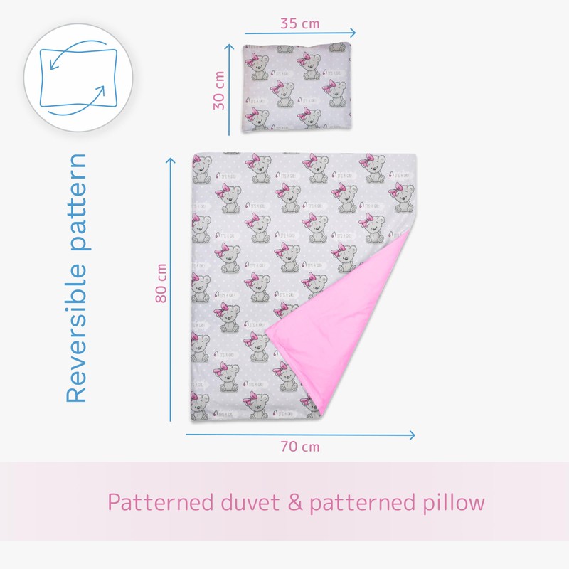 2 Piece Baby Children Quilt Duvet & Pillow Set 80x70