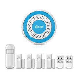 PGST Wireless Alarm System for Home Security,DIY WiFi Alarm Siren Systems,8-Piece Kits with Door/Window and Motion Sensors,Tuya App Alerts Remote Push,Compatible with Alexa Assistant,No Contract Fee