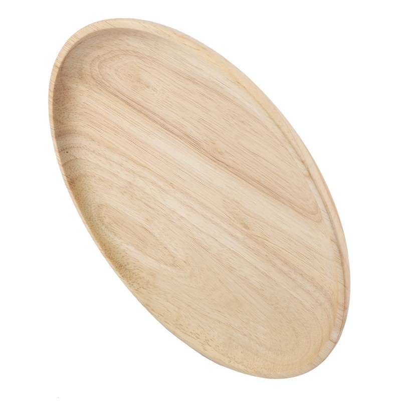 Elegant Round Wood Tea Tray Sushi Snacks Fruits Serving Plate