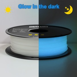 GIANTARM Glow in The Dark Blue Luminous 1.75mm(±0.03mm) PLA Filament 1kg Spool, High Brightness and Long Time Glow, Fit for Most FDM 3D Printer