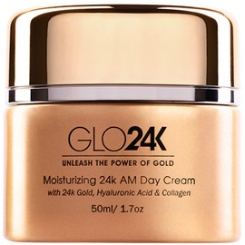 GLO24K UNLEASH THE POWER OF GOLD - GLO24K Crema de día hidratante con oro de 24 k, antienvejecimiento con vitaminas, ácido hialurónico, c...