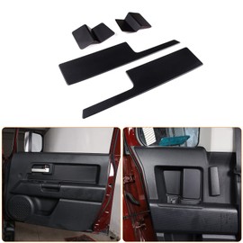 Car Interior Door Panel Trim Cover Compatible with Toyota FJ Cruiser 2007-2021 ABS Front Rear Door Panel Moulding Trim Cover Inner Handle Protection Accessories, 4PCS, Matte Black