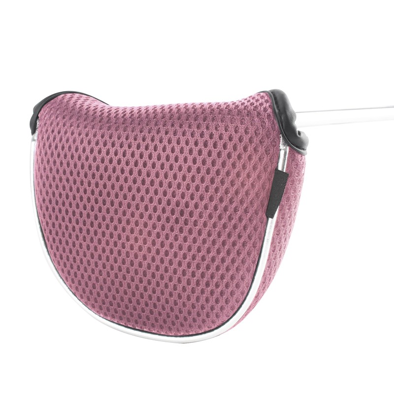 Andux Mesh Mallet Putter Cover Golf Putter Head Covers Pink,