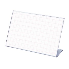 タカ印 ポップ スタンド カード立 L型 34-3320 透明 68×96mm表示 10個