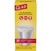 Glad Garbage Small, White, 4 gallons, 30 Count (Pack of