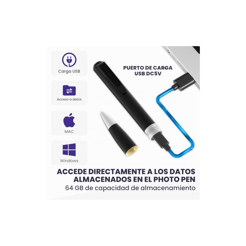 1080P Mini Camera Spy Pen con 64 GB