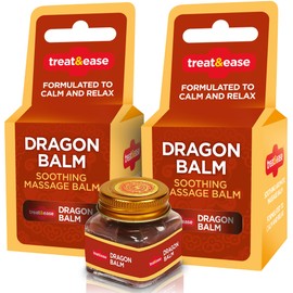 SOL 2pk Dragon Balm 60g – Gentle Heat Rub and Muscle Relaxant, Soothing Massage Balm for Back, Joints and Knees, Quick-Absorbing, Compact & Travel-Friendly for Home or On the Go