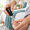 Professional Stainless Steel Angled Toenail Clippers with Wide Jaw, Concave
