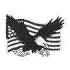 Eagle USA Flag Black White Patch for Iron-On or Sew