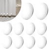 HAIKING Shower Curtain Magnets, 10 PCS White Round Plastic Covered