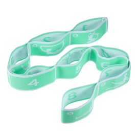 VOCOSTE Yoga Strap Yoga Stretch Band with 8 Loops Stretching Strap Stretching Band Yoga Fitness Stretch Band High Elastic Band Gymnastics Band Green