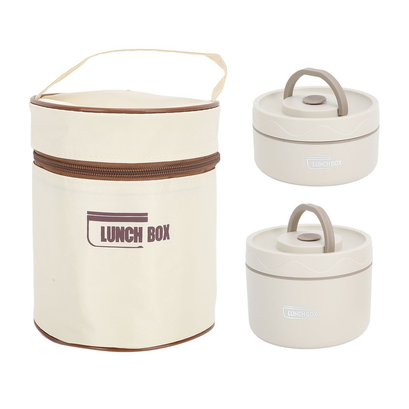 Insulated Lunch Container 304 Stainless Steel Leakproof Portable Round Thermal
